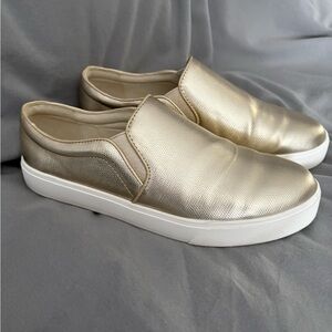 Aldo Metallic Gold Slip-On Sneakers